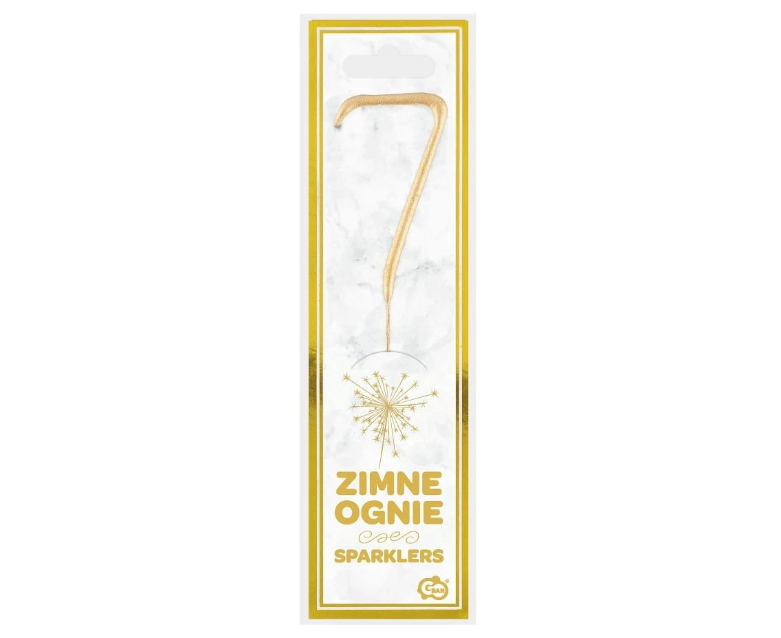 Zimne ognie Cyfra "7", złote